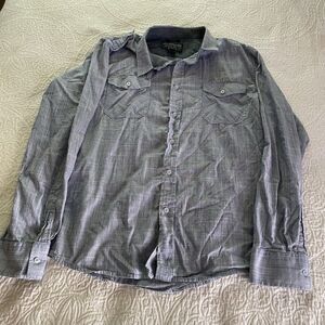 American Rag et Cie Men's Long-sleeved Blue Button Down‎ Shirt Size XL